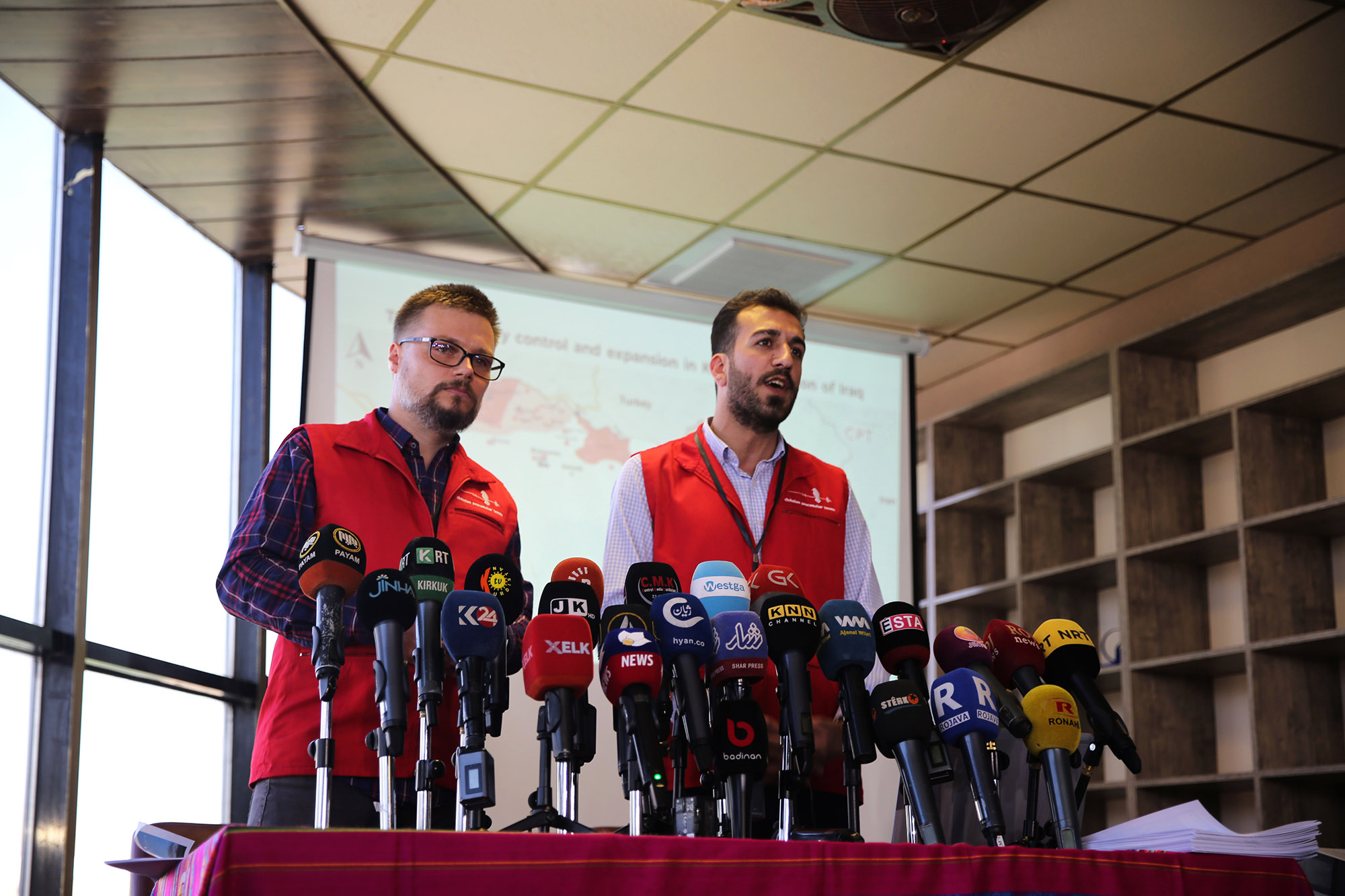 Iraqi Kurdistan: On June 3, CPT - IK held a press conference in Kurdish and English about the Turkish military operation “Claw Lightning.” CPT team members Lukasz (pictured left) and Kamaran (right), spoke to the media about the environmental, economic and civilian impact of the operation in Iraqi Kurdistan.